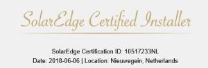 SolarEdge Certified Installer